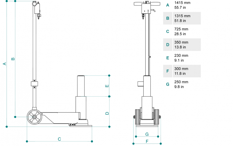 High Lift 30 Ton Jack for Ideal for Agricultural and Industrial